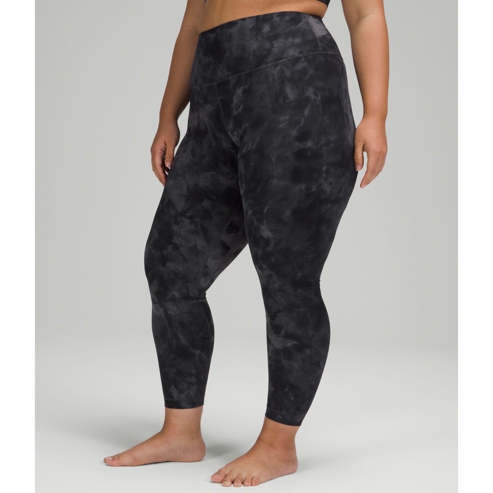 Lululemon Align High Rise Pant 25 Diamond Dye Graphite Grey Bronze Green 18 PLUS